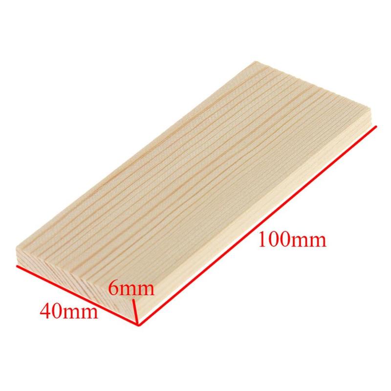 Bảng điều khiển hình chữ nhật bằng gỗ tự nhiên, Gói 10, 10cm, để làm mô hình và thủ công 1