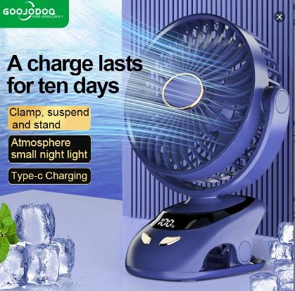 [GOOJODOQ ] Quạt usb kẹp quạt mini sạc di động quạt nhỏ máy tính để bàn ký túc xá sinh viên tắt tiếng quạt điện nhỏ Fan QuạT Phụ Kiện Mobile