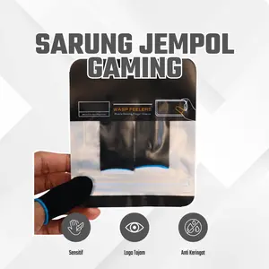 SARUNG JEMPOL GAMING - 1 Set/Sepasang Kain Jari Tangan Logo, Fast Sensitif, Anti Keringat GAME GAMER