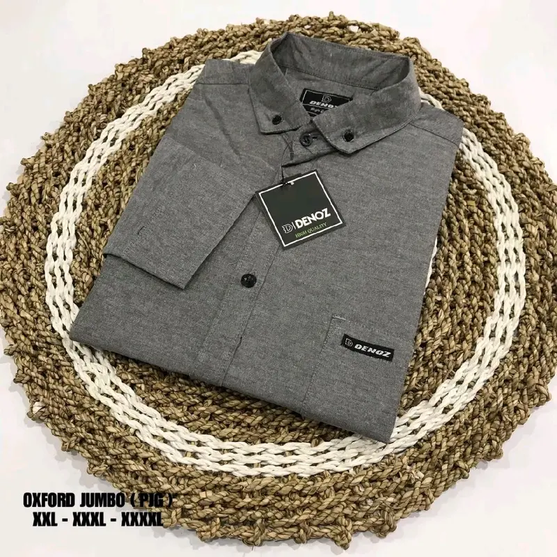 Kemeja polos panjang jumbo kemeja lengan panjang big size 2XL 3XL 4XL oversize kemeja tangan panjang jumbo 2