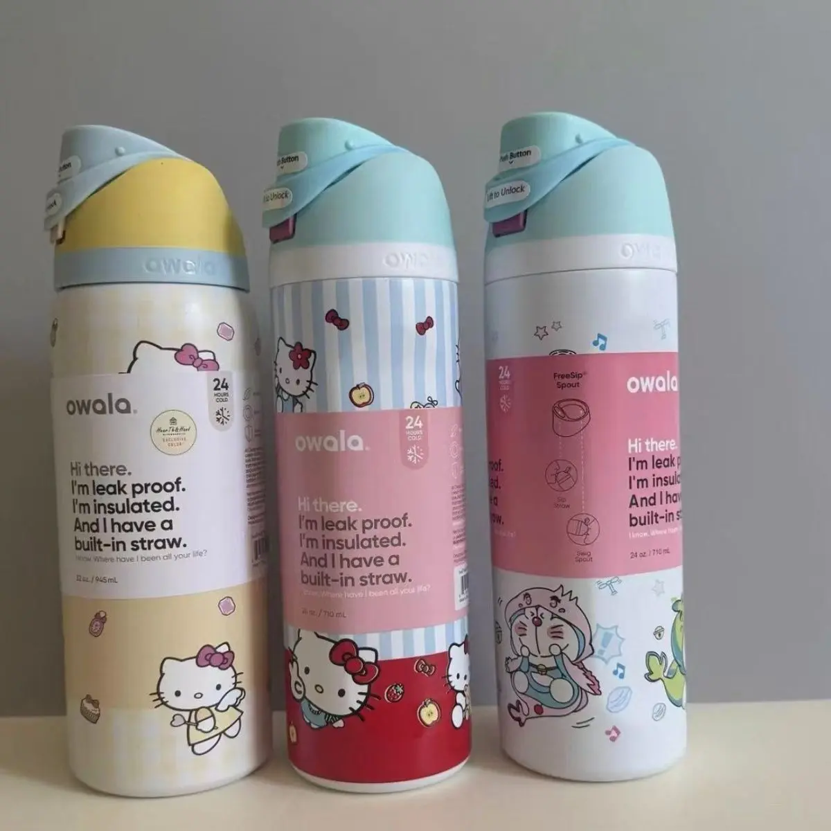Owala X HelloKitty Insulated Cup Portable Water Bottle Dual