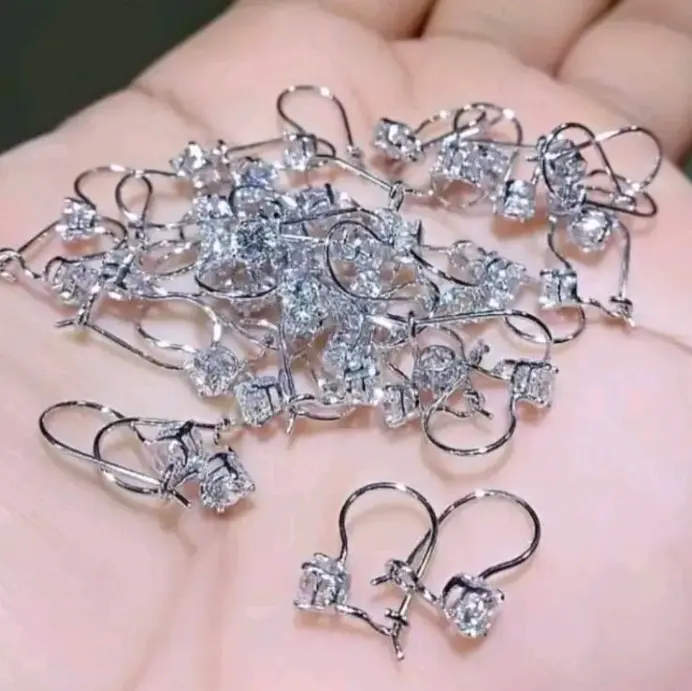 Anting desi Silver Titanium Anti Luntur dan Anti Karat Perempuan Earrings