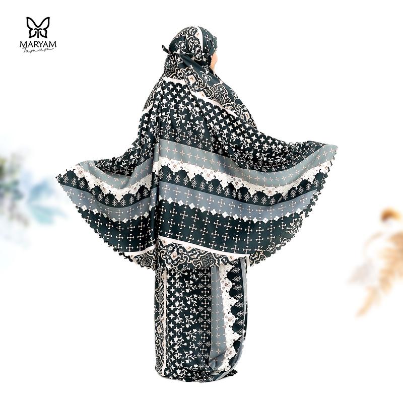 FREE SEJADAH > MTP 06 - Mukena Dewasa Daily 2in1 Ghania Series | Mukena Premium 2 in 1 Luxury Jumbo | Mukena Mewah + Tas Mewah Atasan Bawahan Motif  Muslim  Cantik  Lembut  Tebal Panjang Silk Traveling Tanggung Variasi Maxmara 4