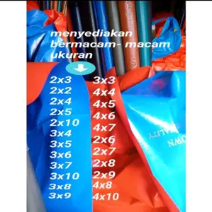 terpal plastik type a2 ukuran 4x6,4x5,4x7,4x8,3x6,3x7,2x10