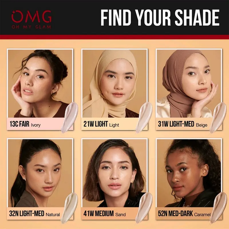 OMG Oh My Glam Coverlast Liquid Foundation SPF 20 PA++ | Alas Bedak Wajah Wanita 1