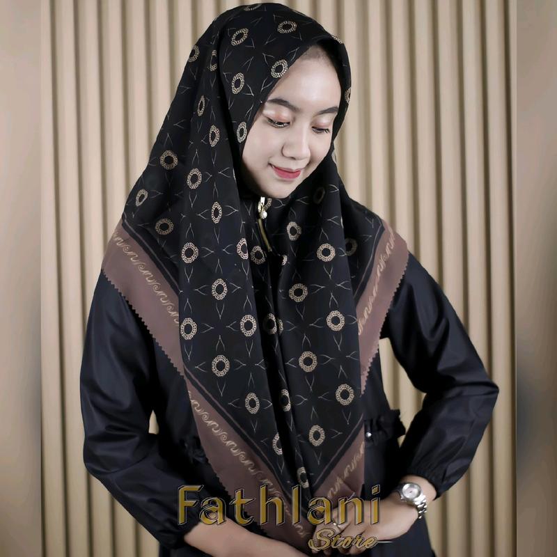 hijab resleting  motif lebih praktis di pakai / hijab instan / kerudung motif zipper instant Muslim Voal Nyaman di pakai Mewah Segi Lembut 2