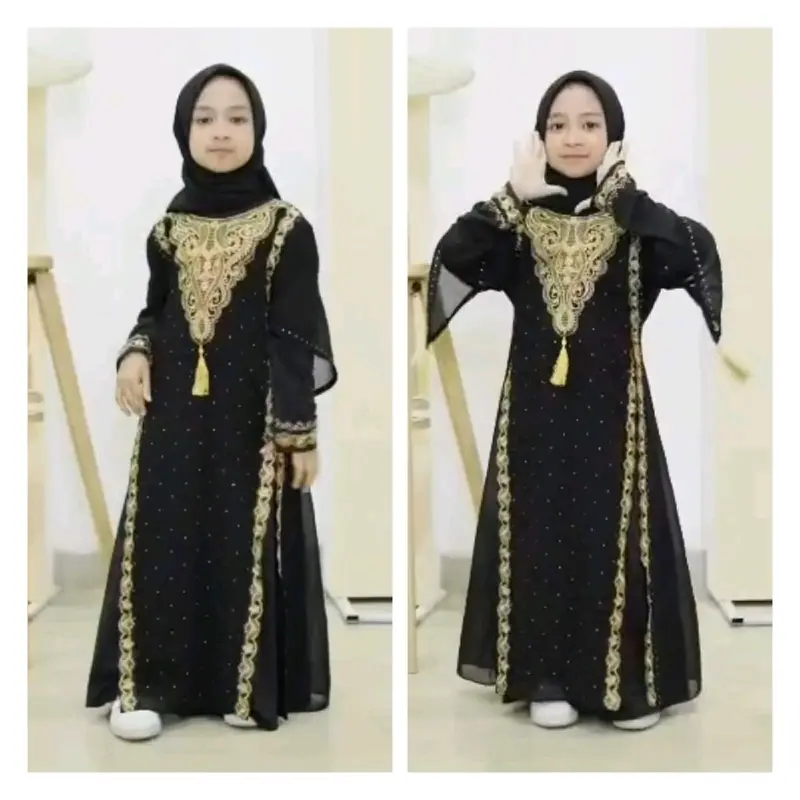 Abaya Anak Irana Bordir Varian Warna Elegan Gamis Muslim Anak Cewek Nyaman Dipakai Bisa COD 0