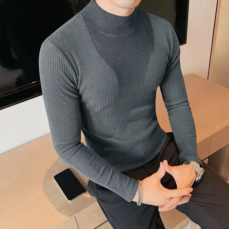 Áo Len Tăm Giữ Nhiệt Cổ 3 Phân , Dài Tay Nam Form Body Menswear 1