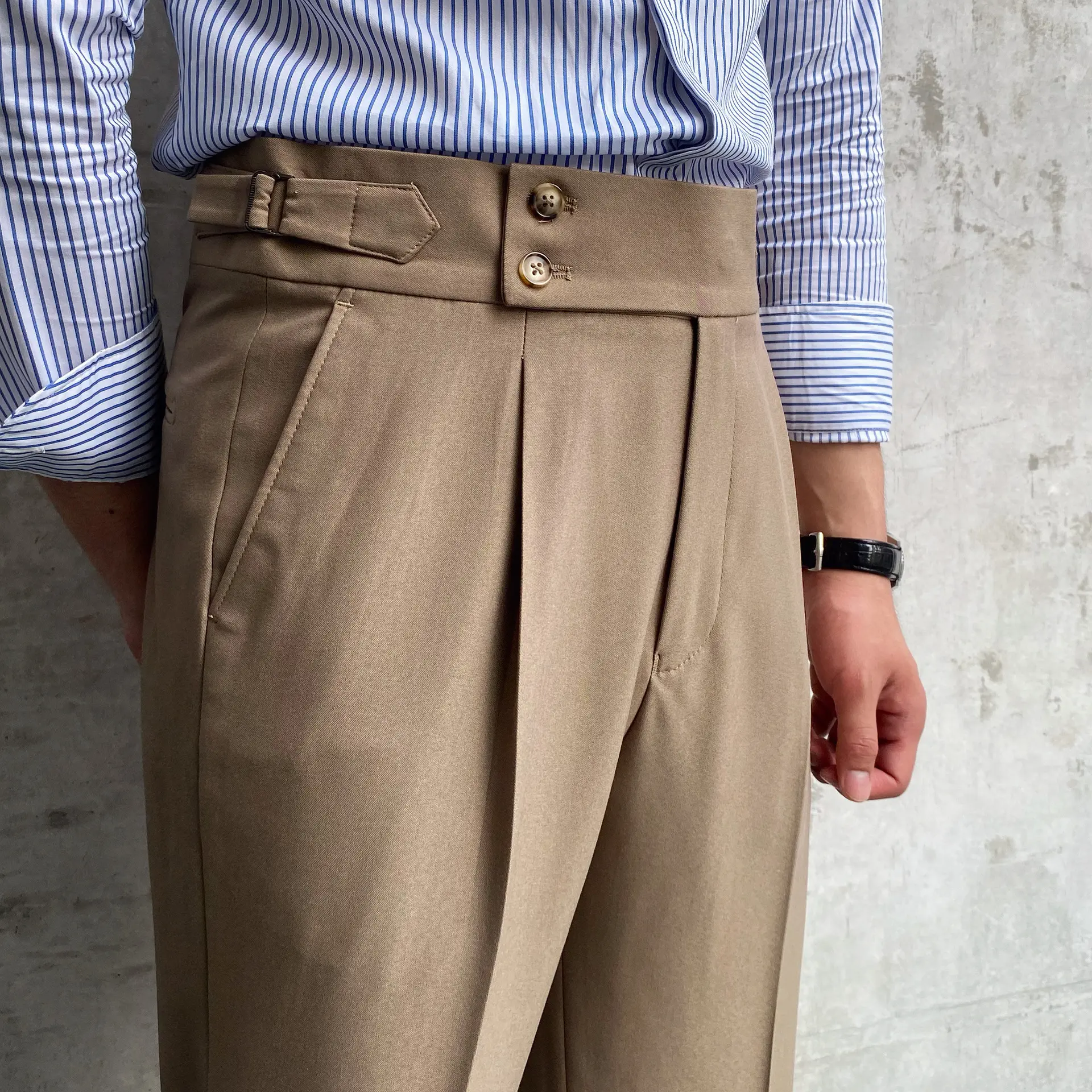 2024 New Men's High Waist Straight Leg Trousers |   Trendy British Classic Napoli Pants |   Fall Casual Office Dress Pants |   Slim Fit Comfort Stretch (Free Size)