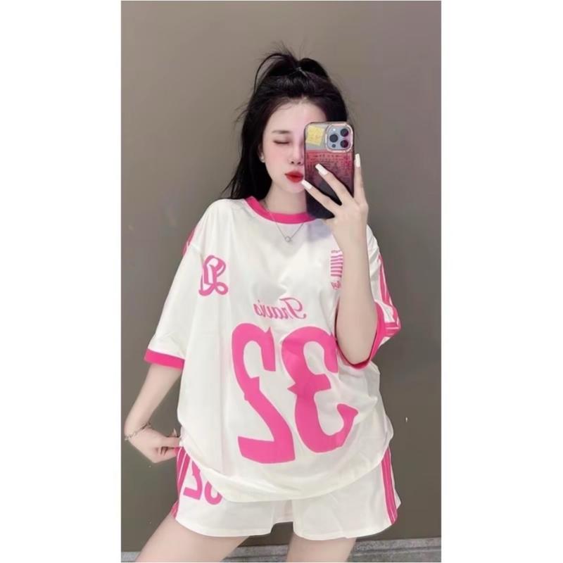 Set Bộ ÁThun + Quần Short Ống Rộng Nữ Form Rộng 32 Women Cotton 1
