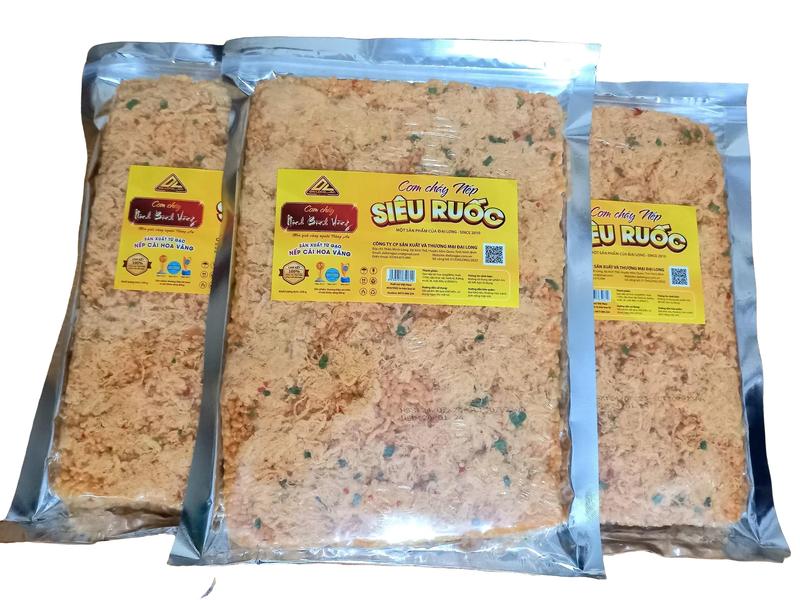 Cơm cháy Siêu Ruốc Chà Bông Ninh Bình, cơm cháy Ninh Bình gói to 250g Snack Thức Ăn Food