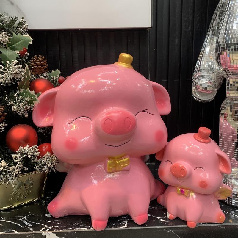 Mua 1 To Tặng 1 Con Nhỏ/ Heo Đất Cánh Tiên Khổng Lồ Mắt Híp- Ống Tiết Kiệm Ống Heo Đựng Tiền Đồng