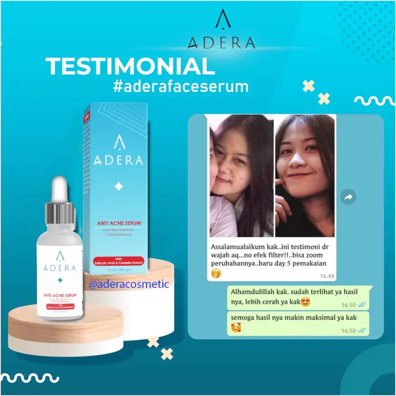 [ BISA COD ] SERUM PENGHILANG FLEK/SERUM WAJAH PENGHILANG JERAWAT/Serum Adera wajah glowing flek hitam/ SERUM WAHITENIG TERBAIK DALAM 3 HARI/SERUM PENGHILANG FLEK/SERUM WAJAH GLOWING BPOM ORIGINAL Adera Anti Acne Serum Original BPOM  Lapak_Cantik87 4