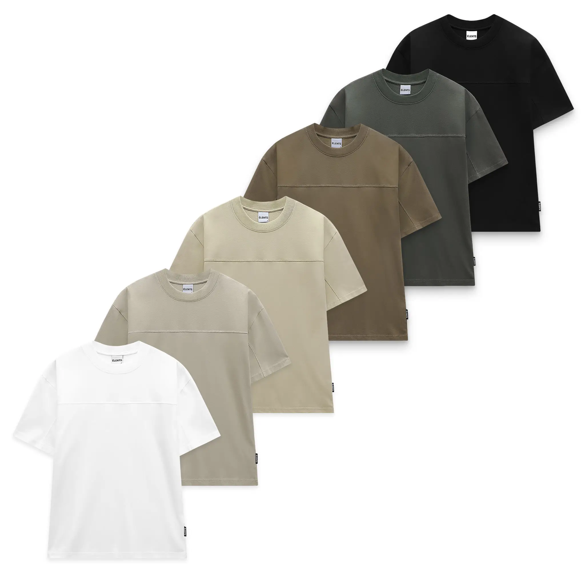 Áo Thun Trơn [Santa] Unisex Relaxed Fit Cotton 260Gsm Elents Esst068