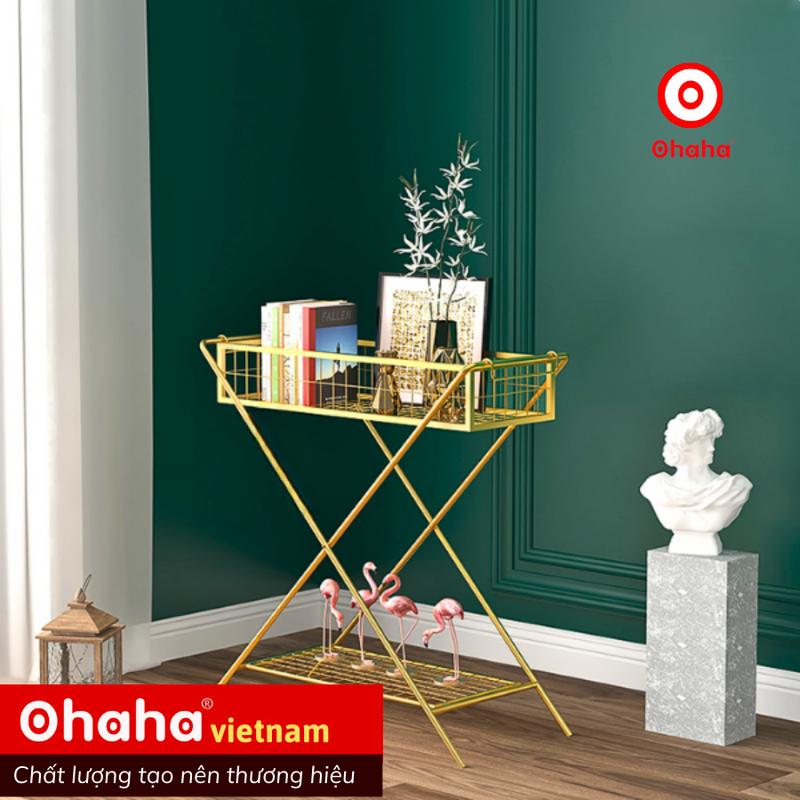 KỆ TRANG TRÍ PHÒNG KHÁCH SANG TRỌNG CAO CẤP OHAHA - KTT027 1
