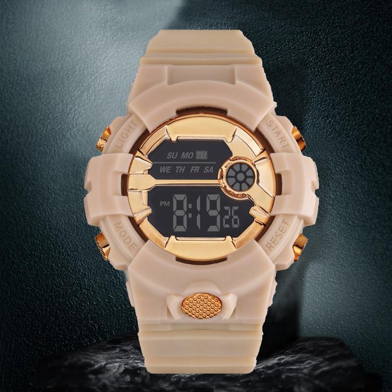 Product Introduction of Đồng Hồ Đeo Tay Thể Thao Reloj Cho Nam, Thời Trang Mới, Màn Hình Điện Tử, Không Thấm Nước, Lcd, Kỹ Thuật Số, Đồng Hồ Bấm Giờ, Ngày Tháng, Cao Su 34