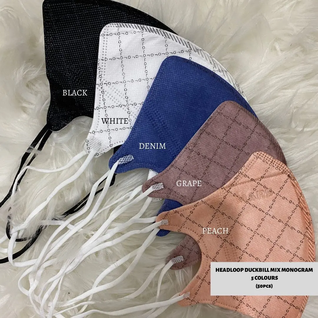 MARS HEADLOOP AND EARLOOP COVERING FACE MASK MONOGRAM AND PLAIN FASHIONABLE 50pcs