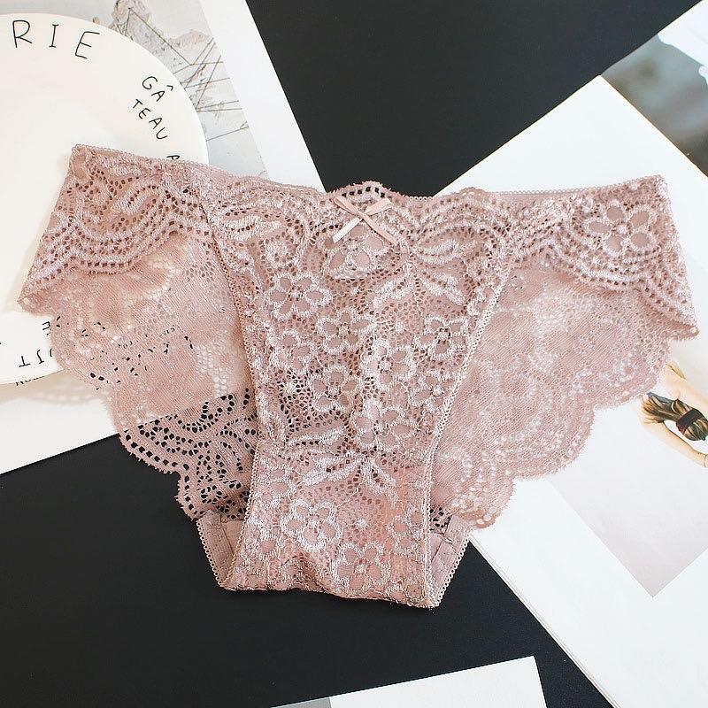 Luckymm Celana Dalam Wanita / Knicker Cancut Wanita Bahan Soft Lace Lembut 9936