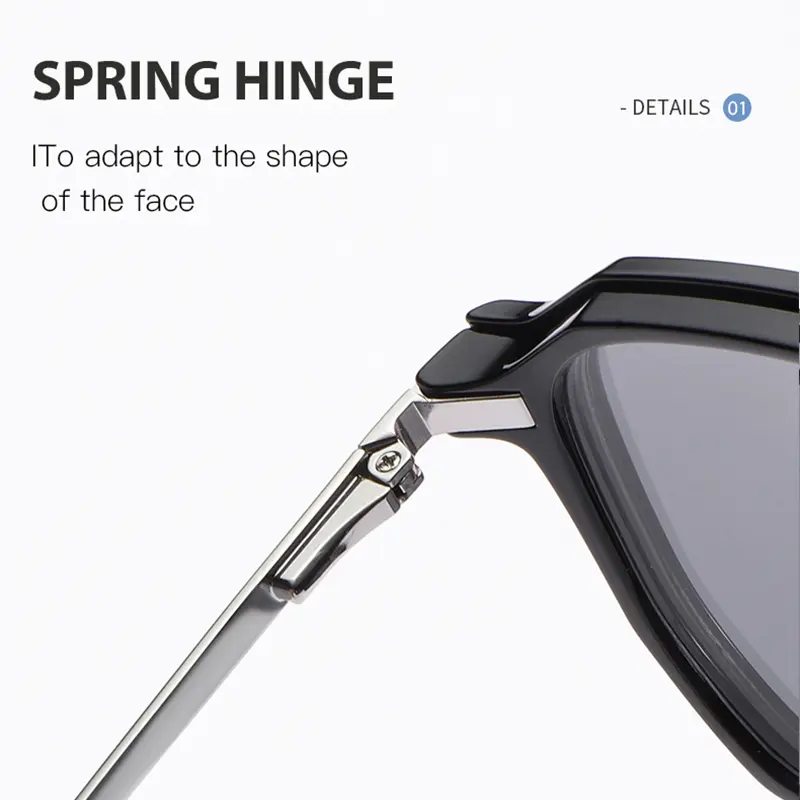 Magnetic Clip On Eyeglasses Frame Women Men 2 in 1 Anti Blue Light Blocking Polarized Business Style Metal Anti Sunlight UV400 Protection Optical Glasses Eyewear Sunglasses kacamata hitam 6