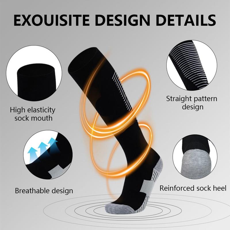 Product Introduction of 1 Pairs long Soccer Socks Sport Knee High Socks Compression Athletic Socks Athletic Football Socks for Adult Teens 17