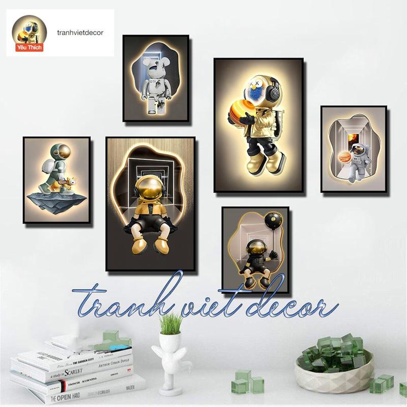 Set 6 Tranh Dán Tường, Tranh Decor trang trí Cao Cấp,Trang Trí Decor Gaming / Robot/ Siêu Anh Hùng - S.Home Decor Treo Tường, Phòng Khách, Phòng Ngủ, Phòng Làm Việc