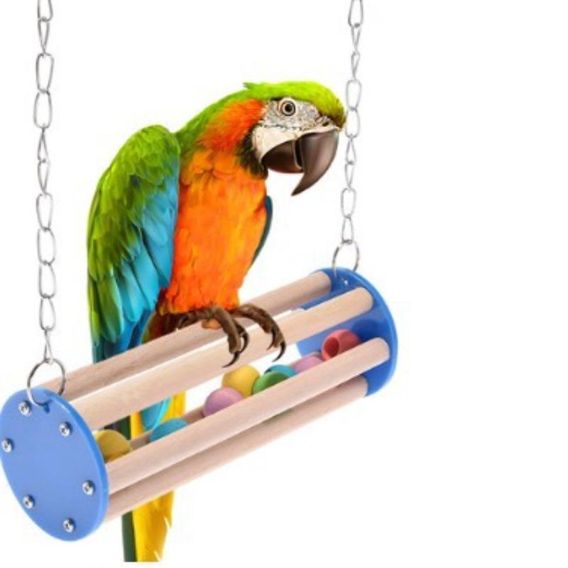 Product Introduction of Pet Bird Squirrel Parrot Bead Chain Chewing Climbing Swing Bite Toy Cage Decor Birds Accessoires Parrot Accessories Bird Toys 8