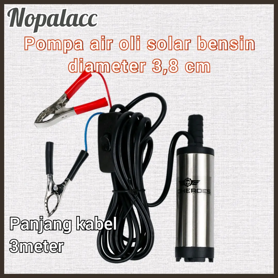 Pompa air oli bensin celup / pompa air minyak / pompa minyak 3,8cm silver