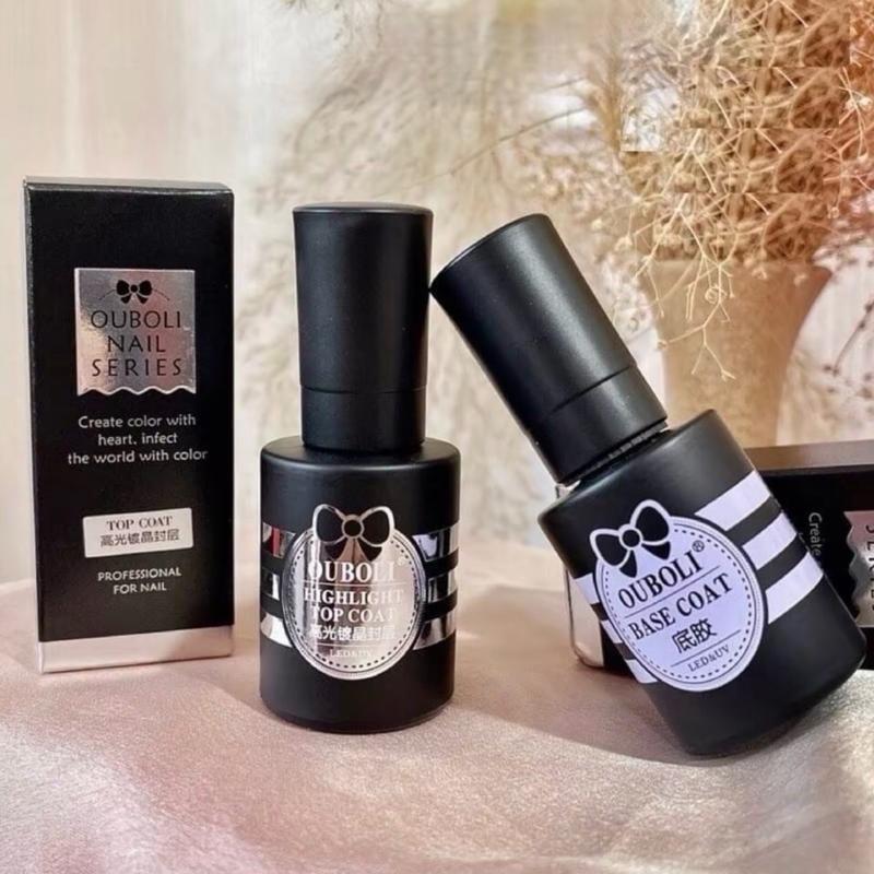  Cặp base top ouboli 2 chai hàng chính hãng sơn gel làm nail 