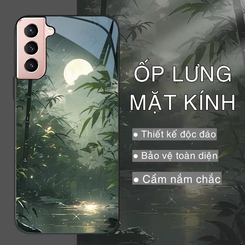 Ốp Lưng cho Samsung GALAXY S21 5G,S21 ULTRA S21 PLUS 5G S21 FE 5G Mặt kính sáng bóng cao cấp Họa tiết Siêu độc đáo
