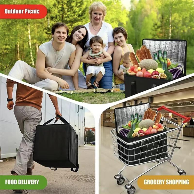 Insulated Bag, Reusable Grocery Tote, Lightweight & Sturdy Zipper Cooler Bag, Food Storage Bag For Home Kitchen 2