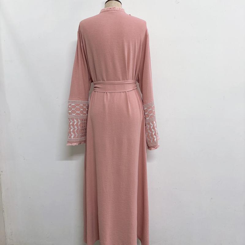 Product Introduction of Minimally embroidered cardigan with beard dress lace 21