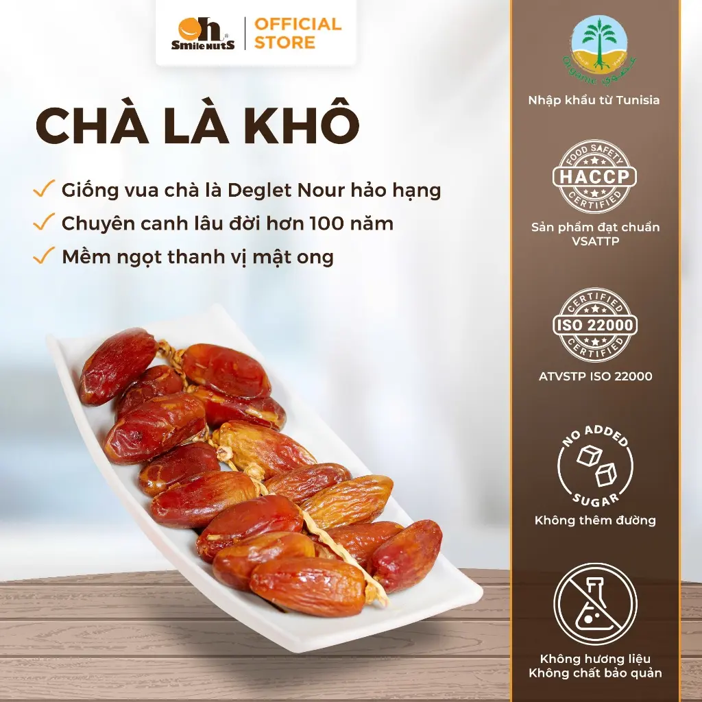 Chà Là Deglet Nour - Sanwan Chính hãng nhập khẩu loại 1 Oh Smile Nuts
