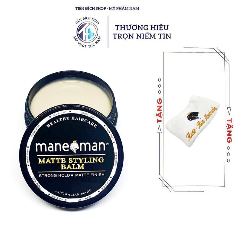  Sáp vuốt tóc Mane Man Matte Styling Balm 100gr cao cấp Australia + Tặng khăn Mane Man cao cấp Chăm Sóc Tóc Dưỡng Tóc 