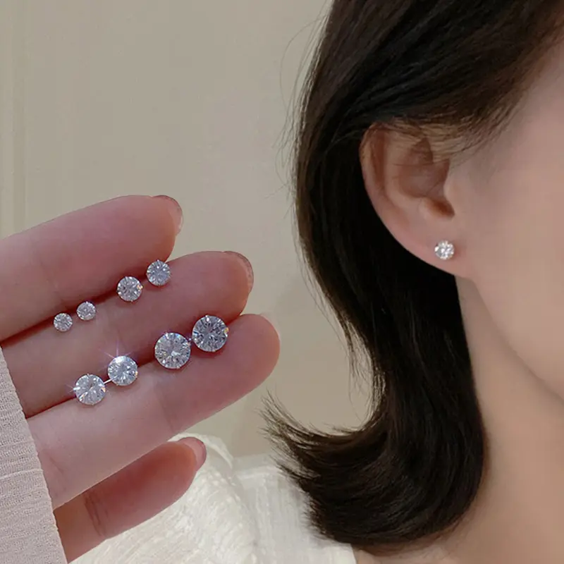 Bông Tai Đinh tán Đơn Giản Cổ Điển, 1 Đôi, Dành Cho Nữ, Bông Tai Thanh Lịch, Thích Hợp Làm Quà Tặng Tiệc Tùng