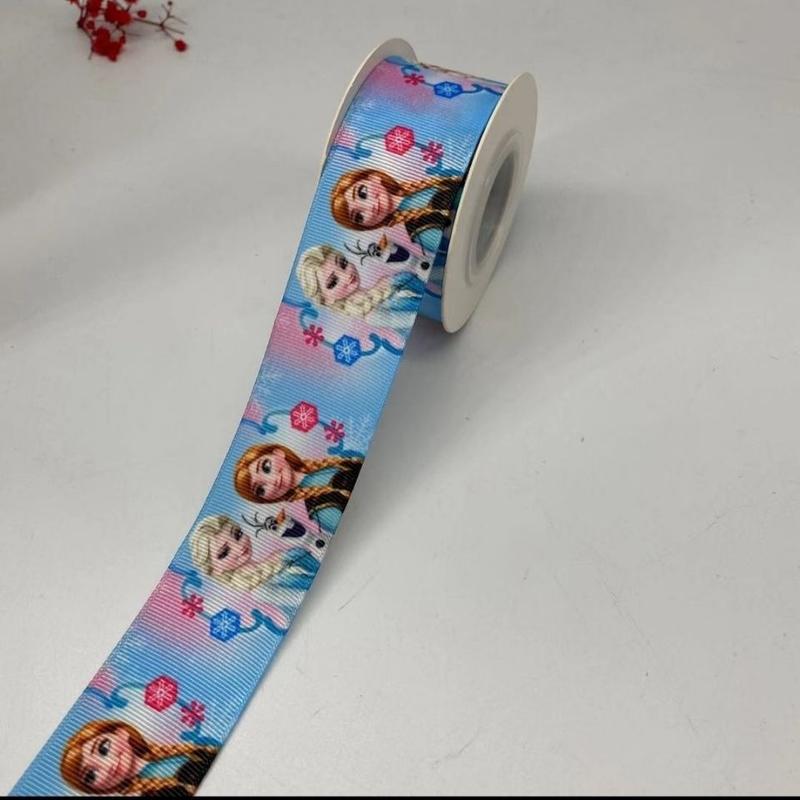 (1.5 Inch 10 Yards )Princess Printed Hair Accessories Material Hair Bow Ribbon Flower Cake Gift Packing Ribbons 2