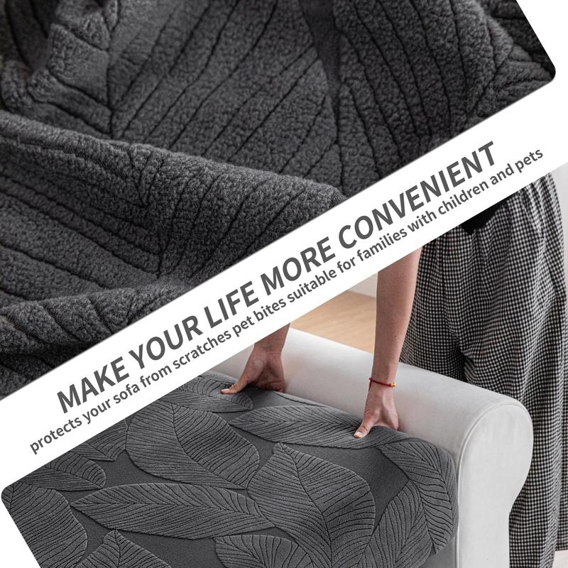 Leaf Pattern Sofa Cover, 1 Count Non-slip Sofa Seat Cover, Soft Comfortable Couch Protector for Home Living Room, Home Decor 5