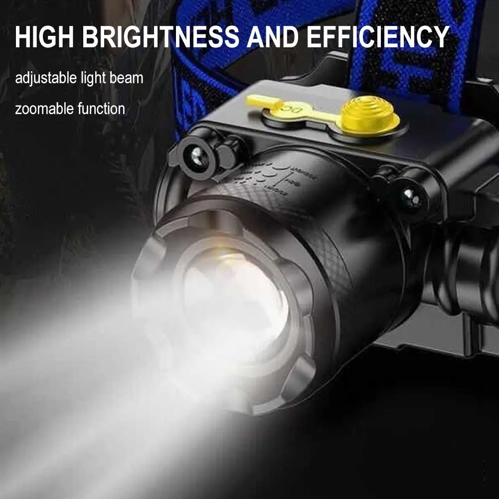 LED Zoom Headlight Flashlight Light Source Rechargeable Camping Headlamp Outdoor Hunting Fishing Camping Emergency Head Lamp LIG3300