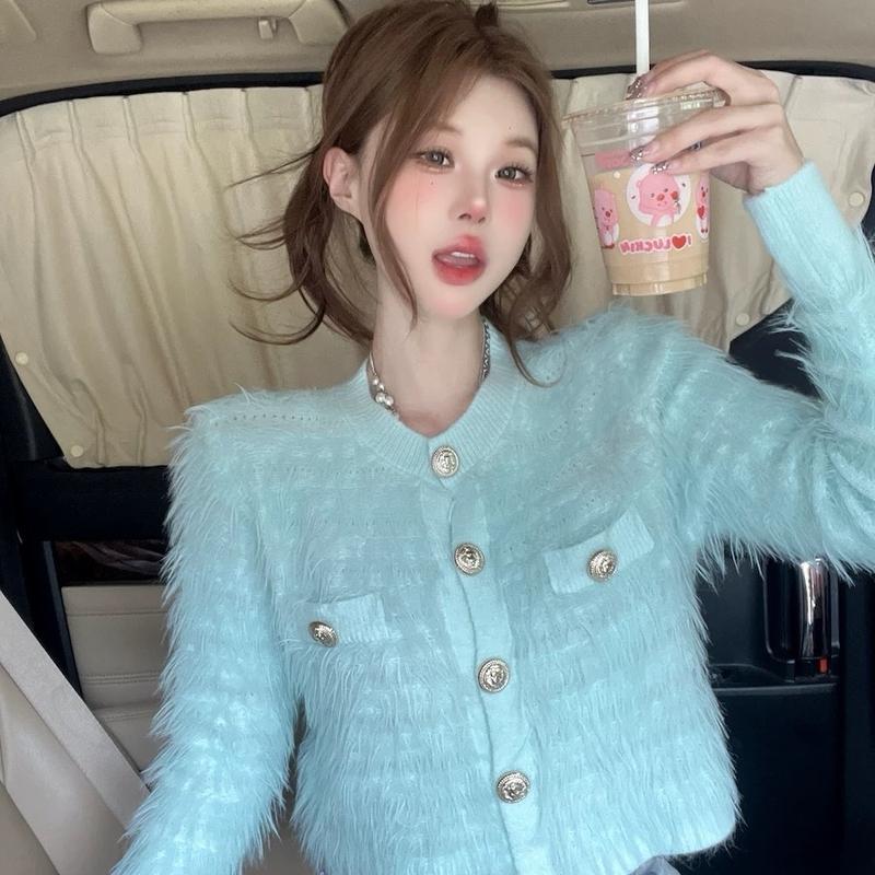 áo len lông khoác khuy cài mix khuy túi ngực túi dả 311#