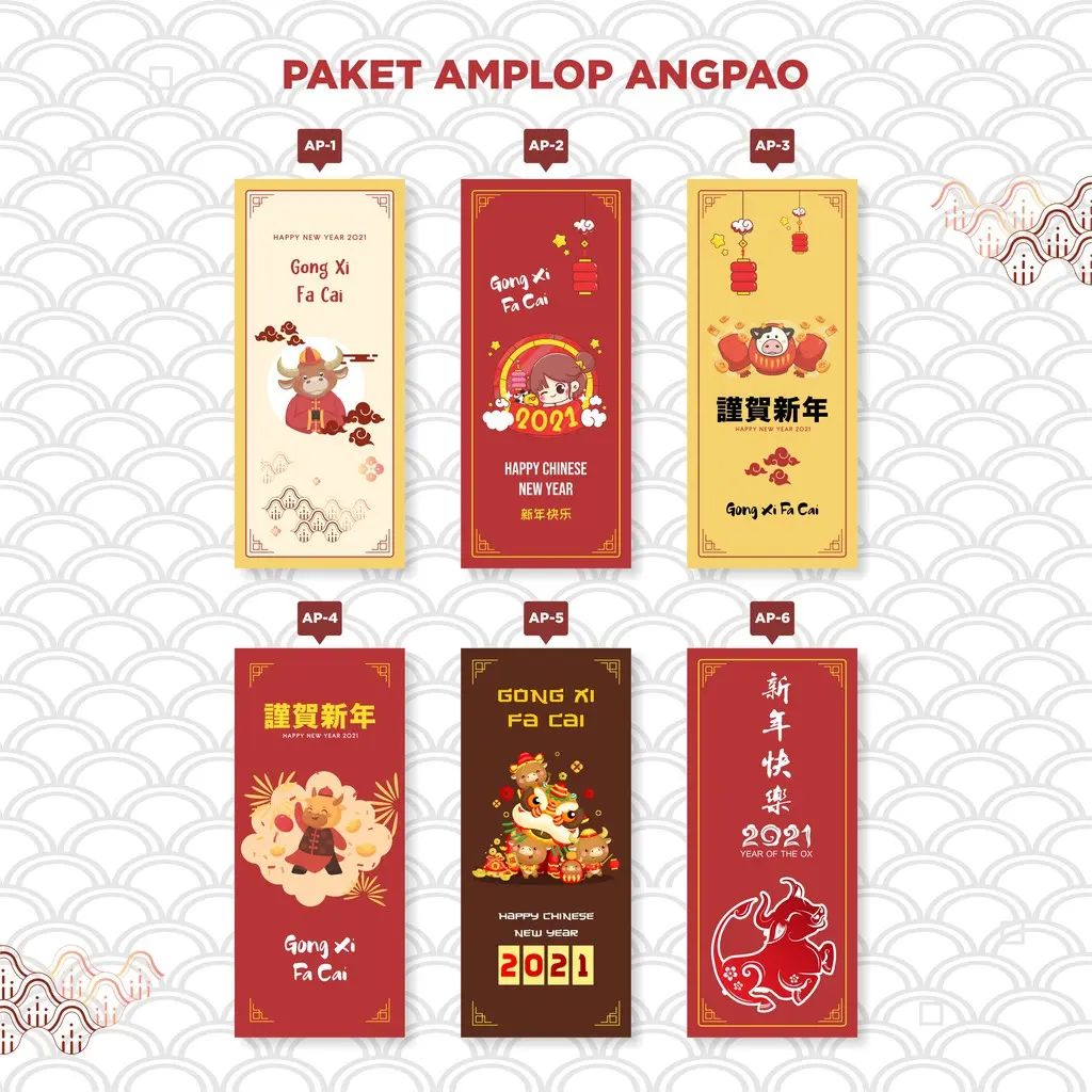 Amplop GONG XI FA CAI Isi 24 pcs / Amplop GONG XI FA CAI CUSTOMS/ Amplop GONG XI FA CAI LUCU