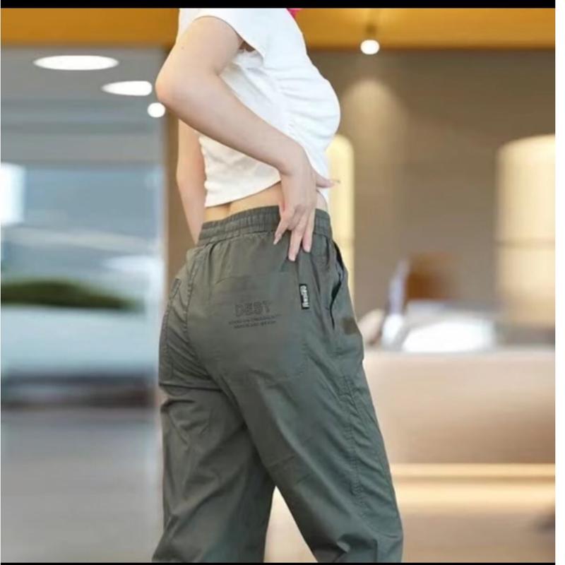 Quần kaki thể thao ống rộng bo chun,quần jogger cạp chun trẻ trung năng động Sport Tập Yoga Tập Gym 8