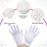 Gambar 12 PASANG sarung tangan paskibra /sarung tangan upacara putih - Putih Pakai kancing, 12 PASANG dari Alzura Kota Administrasi Jakarta Utara 3 Tokopedia