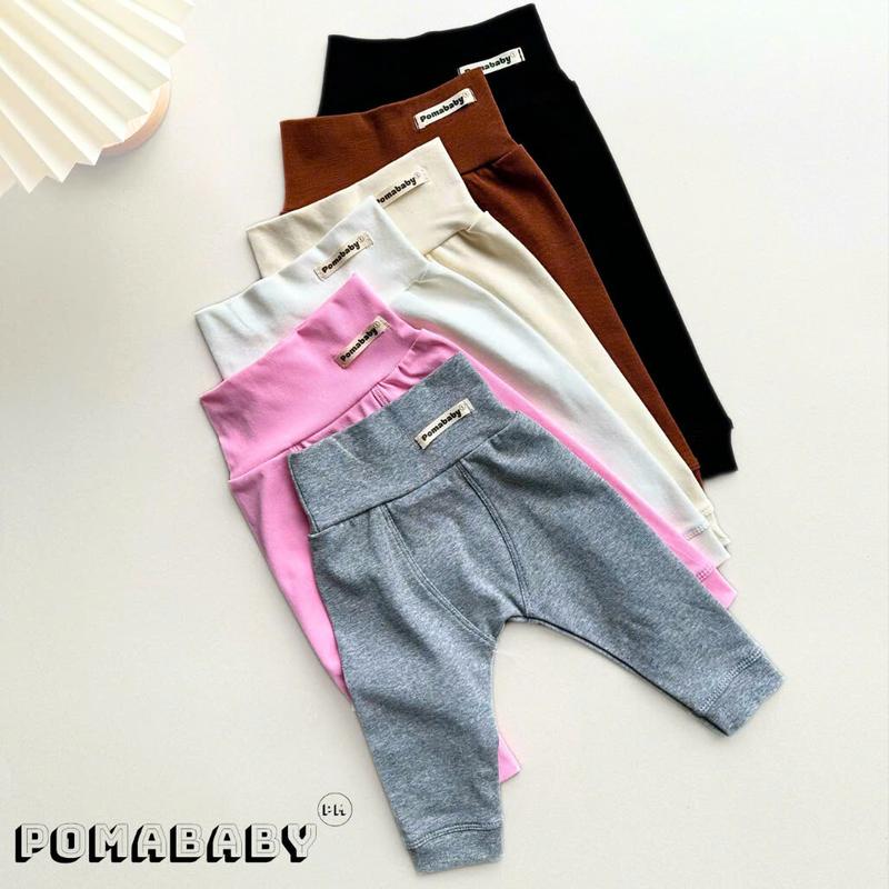 Quần Cạp Cao Bo Gấu Vải Zip Co Gĩan Cực Yêu Cho Bé Trai Bé Gái POMABABY