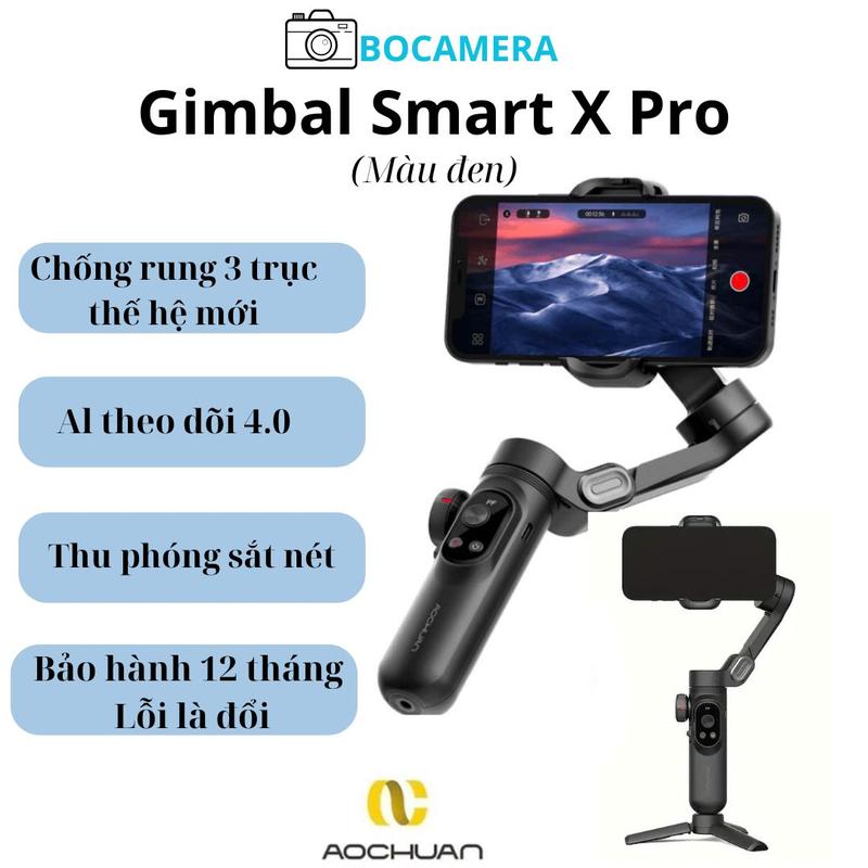  GIMBAL AOCHUAN X Pro CHÍNH HÃNG- Màu đen  Thay thế mẫu Gimbal Xr cũ  