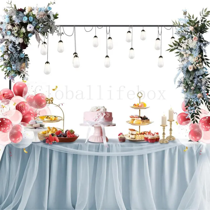 Adjustable Iron Art Table Rod Stand with Clip  Arch Kit for Birthday Wedding Metal Arch Stand