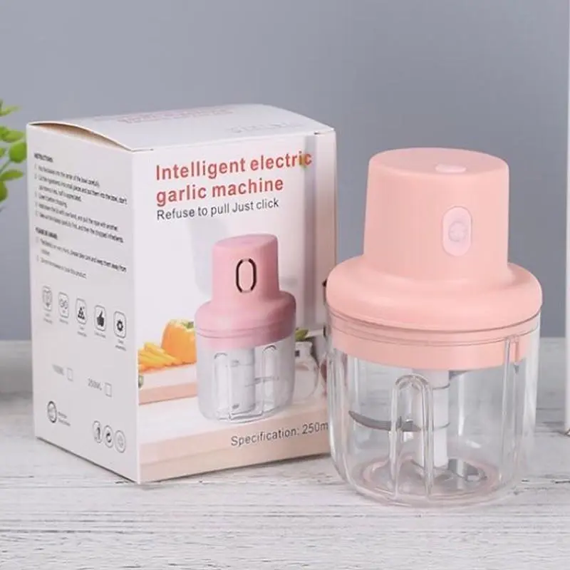 Electric Meat Grinder Garlic Grinder USB Wireless Kitchen Vegetable Garlic Masher Food Processor Portable Food Chopper