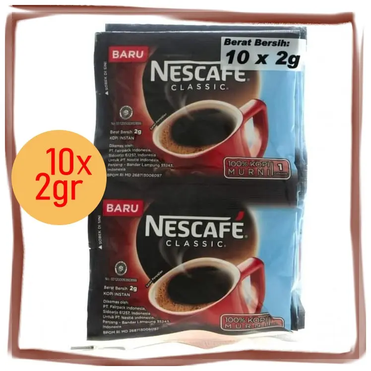 nescafe KOPI MURNI sacet kopi klasik isi 10 x 2gr nes cafe classic 0