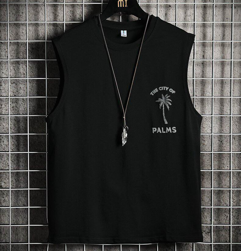 Product Introduction of Áo thun balo tanktop in hình nổi  cây dừa Nam Menswear có thể giặt máy đơn giản 4
