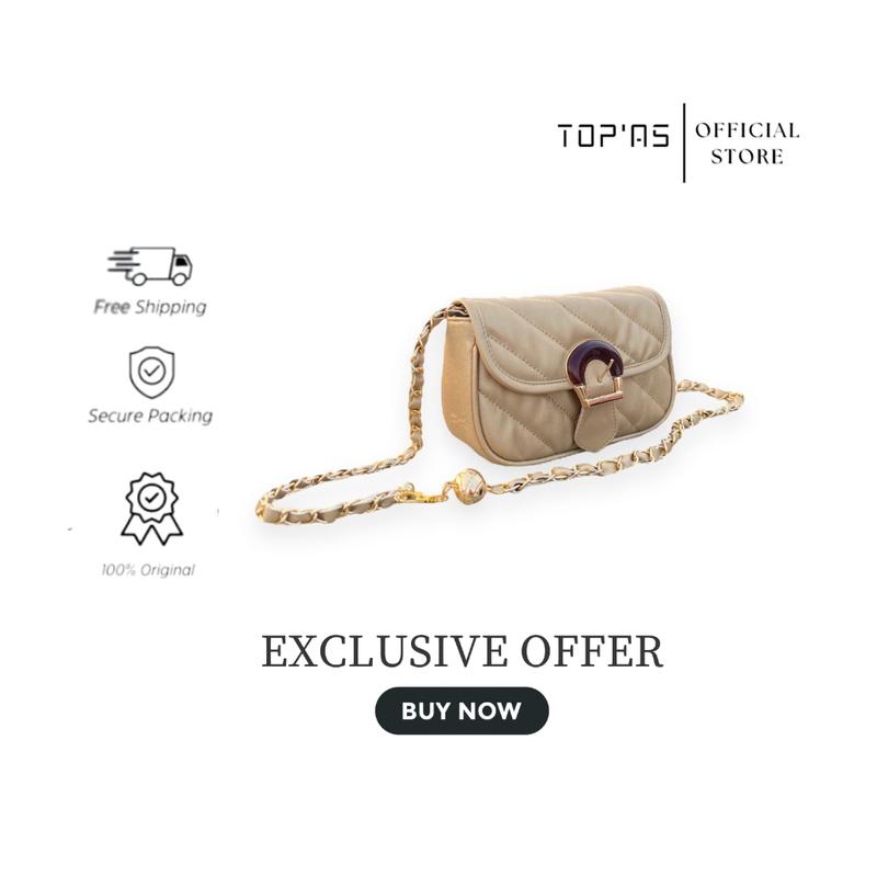 Tas Mini Sling Bag Premium Tas Rantai Anyam Wanita Terbaru - Slavina Mini Bag Kulit Slingbag Selempang 0