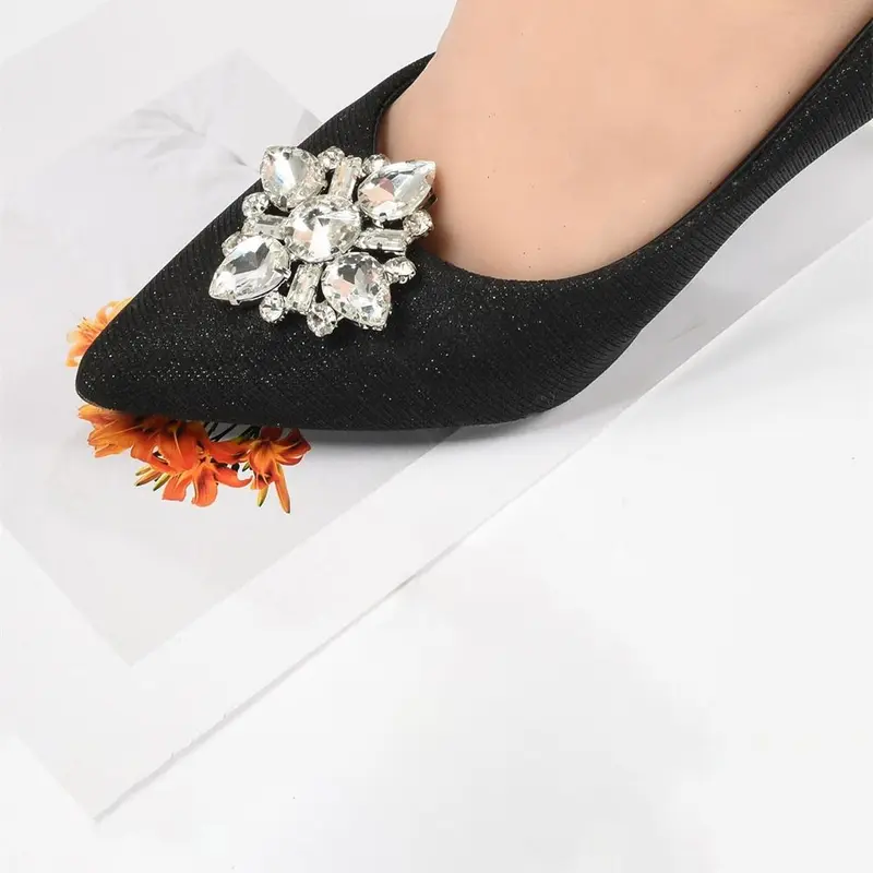 Kẹp Giày Kim Loại, Thời Trang, Sáng Bóng, Khóa Quyến Rũ Có Thể Tháo Rời Đồ Trang Trí Giày Cô Dâu, Dành Cho Phụ Nữ Và Phụ Nữ 3