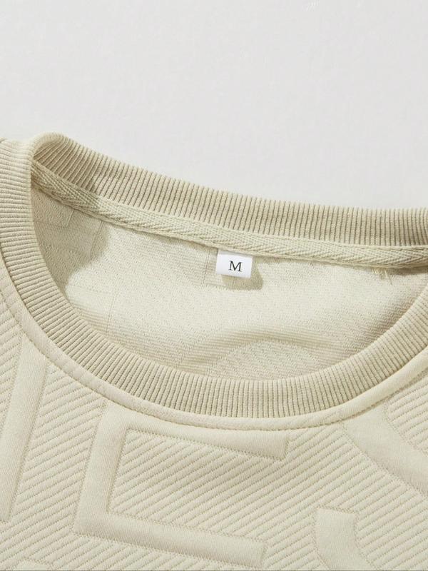 Men's Regular Fit Letter Embossed Round Neck Tee, Graphic Tees Y2K, Casual Shortsleeve Crewneck T-shirt for Summer, Comfy Men's Streetwear Top for Daily Wear, Menswear 8